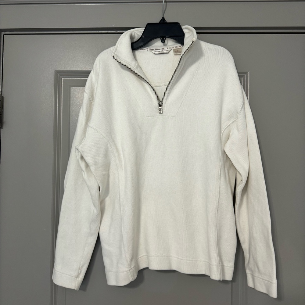 Off-White Tommy Bahama Half-Zip Sweater Extra small (size 2)